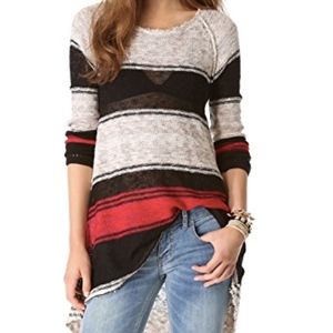 Free People Blocks of Stripes Long Sweater